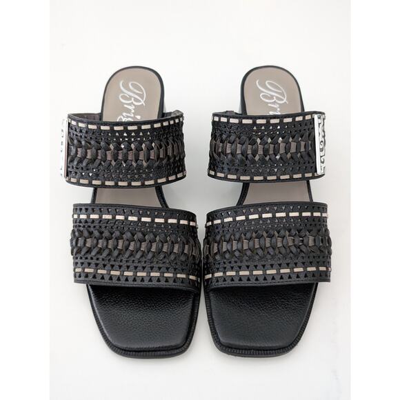 NWOB Brighton Tonia Block Heel Black Sandals Size 8 - Picture 3 of 8